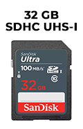 Carto de memria 32GB Sandisk SDSDUNR-032G Ultra SDXC UHS-I 100MBps