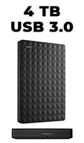 Mini HD externo 4TB Seagate Expansion USB 3, PC e Mac 