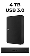 Mini HD externo 4TB Seagate Expansion USB 3, PC e Mac