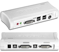 Switch KVM 2 portas TrendNet TK-204UK, USB, DVI e udio