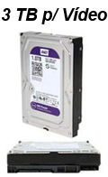 HD p/ DVR NVR WD WD30PURZ Purple 3TB 6GBps 64MB SATA