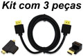 Kit Cabo HDMI 1.4 Multilaser WI289 c/ Adap T e L 1,8m