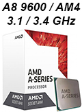 Processador AMD A8 9600 3.1/3.4GHz 2MB, soquete AM4#100