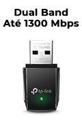 Adaptador USB rede Ethernet TP-Link T3U Archer AC13002