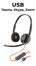 Headset Poly BlackWire C3220, Skype Cisco Avaya, BOX#7