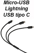 Cabo USB triplo OEX CB800 tipo C x MicroUSB x Lightning#98