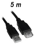 Cabo extensor USB tipo A macho p/ Fêmea Tblack, 5 m#10