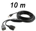 Cabo extensor USB2 amplif. c/ 2 portas Comtac 9192, 10m#98