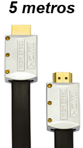 Cabo HDMI 2.0 4K flat Tblack 5m, conector desmontvel#10