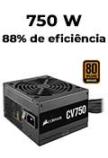 Fonte ATX 750w reais gamer Corsair CV750 80 Plus bronze2