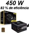 Fonte ATX 450W reais Corsair CX450 80 plus bronze#98