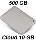 HD externo 500GB Toshiba Canvio ConnectII USB3 c/ Cloud#100