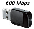 Adaptador USB rede WiFi D-LINK DWA-171 AC600 Dual Band2