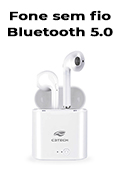 Fone de ouvido sem fio Bluetooth 5.0 C3Tech EP-TWS-20