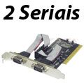 Placa serial PCI 2 portas Flexport F1121e perfil alto#100