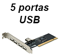 Placa PCI com 4 portas USB verso 1.1 Flexport F1557W2