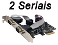 Placa PCI-e c/ 2 portas seriais FlexPort perfil alto#100