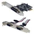 Placa PCI-e, 2 seriais, 1 paralela Flexport perfil alto#100