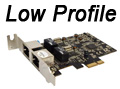 Placa rede PCI-e FlexPort F2722E 2 gigabit perfil baixo