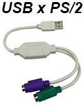 Adaptador de porta USB p/ teclado e mouse PS-2 Flexport6