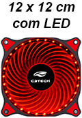 Cooler 120x120x25mm 3 pinos C3Tech c/ LED p/ gabinete#7