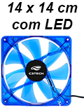 Cooler c/ LED C3Tech F7 Storm series 140x140x25mm azul