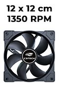 Cooler fan Gaming C3Tech F9-100BK 1350RPM 12V 4pinos