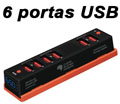 Carregador USB 6X Comtac 9328 32,5W 6,5A c/ fonte7
