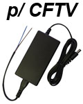 Fonte energia p/ CFTV MCM 12,8V 2,5A Conector P4 2,1mm#98