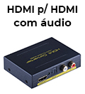 Conversor 4K HDMI p/ HDMI, audio SPDIF estreo Flexport9