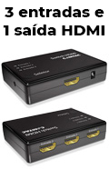 Switch HDMI 3 entradas 1 sada FlexPort c/ Cont. remoto#100