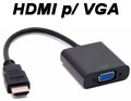 Adaptador vdeo HDMI p/ VGA s/ som FlexPort FX-HVA01-B