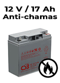 Bateria CSB GP12170FR 12VDC 17Ah 80W longa vida 5 anos chama retardant