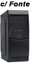 Gabinete micro ATX K-Mex GX-39T2 preto c/ fonte 200W#100