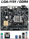 Placa me Asus H110M-CS/BR LGA1151 DDR4 USB3 VGA#100