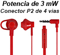 Headset c/ microfone HP Intra H150 red, P2 3,5mm 3mW2