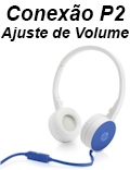Headset c/ microfone HP H2800 Azul, P2 c/ ajuste udio#100