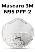 5 máscaras de prot. respirat. 3M N95 PFF-2 Concha 8801#98