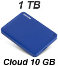 HD externo 1TB Toshiba Canvio Connect II USB3 c/ Cloud2