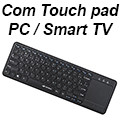 Teclado, s/ fio C3Tech K-WT100 c/ touch pad PC SmartTV