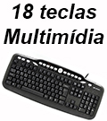 Teclado multimdia slim c/ fio e apoio C3Tech KB-M500#100