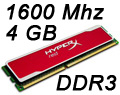 Memria 4GB DDR3 1600MHz CL11 Kingston KHX16C9B1R/4 red