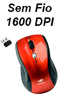 Mouse ptico sem fio C3Tech M-W012 1600dpi 2.4GHz