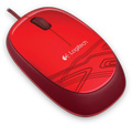 Mouse ptico Logitech M105 vermelho, 1000 dpi, USB2