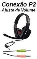 Headset Gamer  C3Tech MI-2558RB driver 40mm, P2