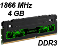 Memria gamer 4GB DDR3 1866MHz Multilaser Warrior MM413#100