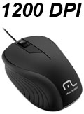 Mouse emborrachado 3 bot. Multilaser MO222 1200 dpi USB