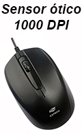 Mouse ptico com fio C3Tech 1000 dpi c/ roller, USB