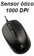 Mouse ptico com fio C3Tech 1000 dpi c/ roller, USB2