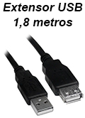 Cabo extensor USB 2.0 macho x fmea PlusCable 1,8m2